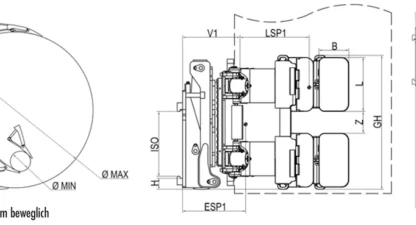 chwytak do rolek papieru PRK K 180