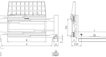 chwytak widlowy UVP techniczny