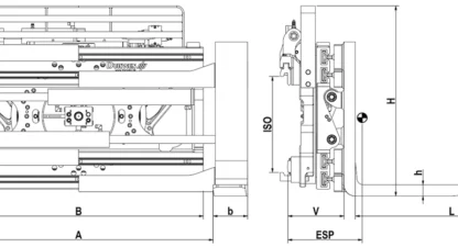 chwytak widłowy obrotowy DUZ 80 S techniczny